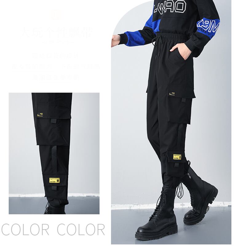 [AZE Series] ★Casual Pants★ Bottoms Trousers Black Black Autumn Clothes Easy to Match Harajuku Style