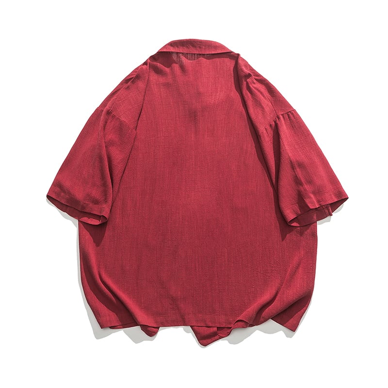 [MMstudios series]★China style shirt★ Tops 3color Unisex Men's Large size Plain Black Red