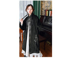 Load image into Gallery viewer, [Kokaisha---Hoshiyado Series] ★China style coat★ Rasha coat long coat embroidery original black black
