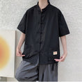 Load image into Gallery viewer, [MOWENZHAI series]★China style shirt★ Tops 3color Unisex Men's Large size Green Black
