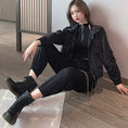 Load image into Gallery viewer, [DUOMIAOTU series]★Setup Single item order★ Outerwear or pants with chain Casual Black Black
