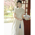 Load image into Gallery viewer, [Queen Series] ★China-style dress★ Improved cheongsam dress Designed Short sleeves Slimming SML XL
