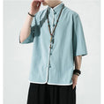 Load image into Gallery viewer, [JIUTIAN Series]★China style shirt★ Tops 3color Unisex Men's Large Size Simple Casual
