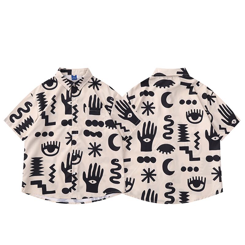 [TRAVEL ISSUANCE Series]★Shirt★ Hawaii Aloha Shirt Unisex Men's Short Sleeve Shirt Cute