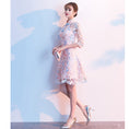 Load image into Gallery viewer, Embroidered Chinese Dress Coming of Age Ceremony Party Dress After-Party Lace Large Size Pink
