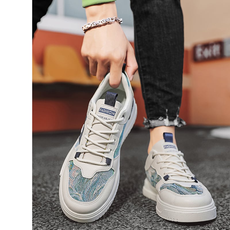 [XIANGSHA series]★Sneakers★ 3color Men's shoes Shoes Sports style Oil painting style Size 39-44 Cute Easy to match