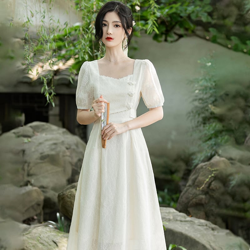 [Rinroki Series] ★Chinese style dress★ Dress for improving temperament, commuting, weddings, dates, women's summer clothes