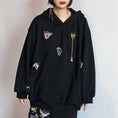 Load image into Gallery viewer, [True Fish Series] ★Parker★ Tops Butterfly Women's Large Size Unisex Men's Black Black
