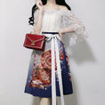 Load image into Gallery viewer, [Dust Smoke Cloud Dream --- Biwa Song Series] ★China style skirt★ Bottoms, wind skirt, Chinese elements, Chinese clothes, print, cute
