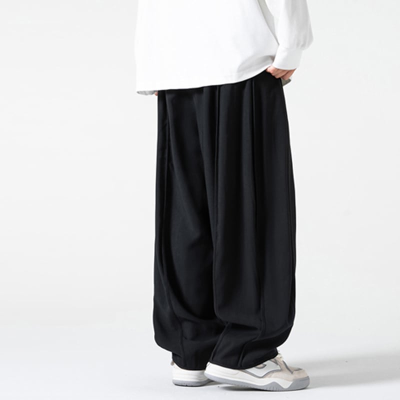 [Small Trouble Series]★China Style Pants★ 5color Gaucho Pants Unisex Men's Large Size Black Brown Wine Red Green Purple