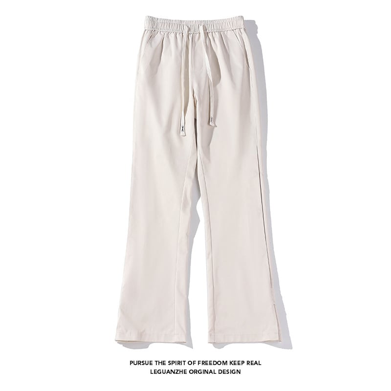 [BIGEMAN Series]★Casual Pants★ 2color Bottoms Pants Unisex Men's Large Size Black Beige Slimming