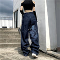 Load image into Gallery viewer, [Miyakoya Series]★Denim Pants★ Trousers Bottoms Dragon, Golden Dragon, Silver Dragon Embroidered Gaucho Pants Gaucho
