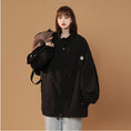 Load image into Gallery viewer, [Fujiiman Series] ★Jacket★ Outerwear 3 colors Koala on the sleeves Unisex Beige Black Gray
