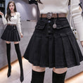 Load image into Gallery viewer, [DIANTOU series]★Skirt★ Mini skirt Denim skirt Black Black bottoms Fashion
