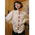 Load image into Gallery viewer, [Yangji Dream Series]★Shirt★ Tops Embroidery Original Retro Temperament Enhancement Long Sleeve Shirt Floral Pattern SM
