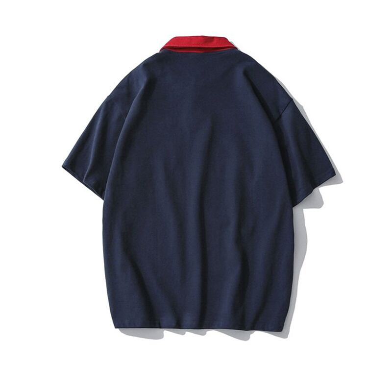 [TRAVEL ISSUANCE series]★POLO shirt★ 2color tops Color scheme Unisex Men's White Navy