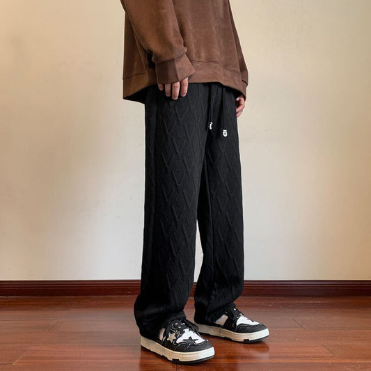 [BIGEMAN Series] ★Casual Pants★ 2color Bottoms Trousers Unisex Men's Easy to match Black Beige Large size