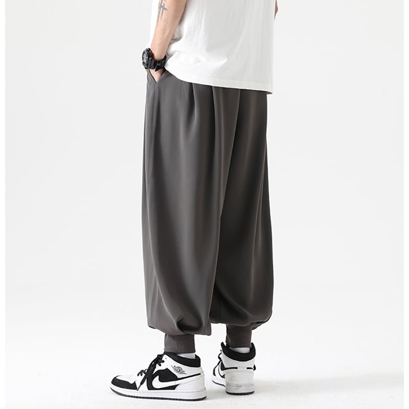 [LEYR Series] ★Casual Pants★ 2color Pants Bottoms Unisex Men's Plain Cool Black Gray