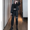 Load image into Gallery viewer, [DUOMIAOTU series]★Setup Single item order★ Outerwear or pants with chain Casual Black Black
