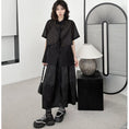 Load image into Gallery viewer, [YIDAO Series]★Setup★ 2-piece set, top and bottom set, black, slimming, fashion, loose
