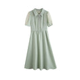 Load image into Gallery viewer, [NANMOSEN Series] ★China style dress★ Short sleeve dress, China button, cute, improves temperament, green
