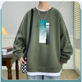 Load image into Gallery viewer, [ZFL Series] ★Tops★ 5color Faux Layered Unisex Men's Large Size White Black Green Brown Gray
