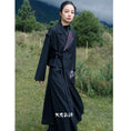 Load image into Gallery viewer, [Da Qinglong Shu Series]★China style trousers★ Gaucho pants Improved Chinese clothing Black Black Casual Cute Letter pattern
