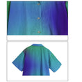 Load image into Gallery viewer, [Yangji Great Dream Series]★Shirt★ Tops Gradient Blue Blue V-neck Short Sleeve Shirt Loose
