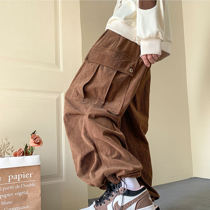 [KADISHOU Series] ★Casual Pants★ 3color Bottoms Trousers Unisex Men's Corduroy Large Size