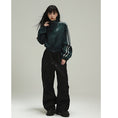 Load image into Gallery viewer, [LadyGhost Series] ★Outer★ Jacket Short Length Stadium Jumper Retro Green Green Easy to match
