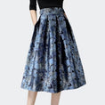 Load image into Gallery viewer, [MOERBEN Series]★Skirt★ Bottoms Floral pattern skirt Oil painting style Blue Blue High waist Cute
