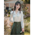 Load image into Gallery viewer, [White Sake Series] ★Chinese Style Shirt★ Tops, Women's, V-neck, Easy to Match, Improves Temperament, Chinese Clothes, Daily Wear
