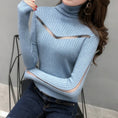 Load image into Gallery viewer, [YINUO Series]★Knit Tops★ 3color Tops Sweater Turtleneck Simple Black Blue Yellow
