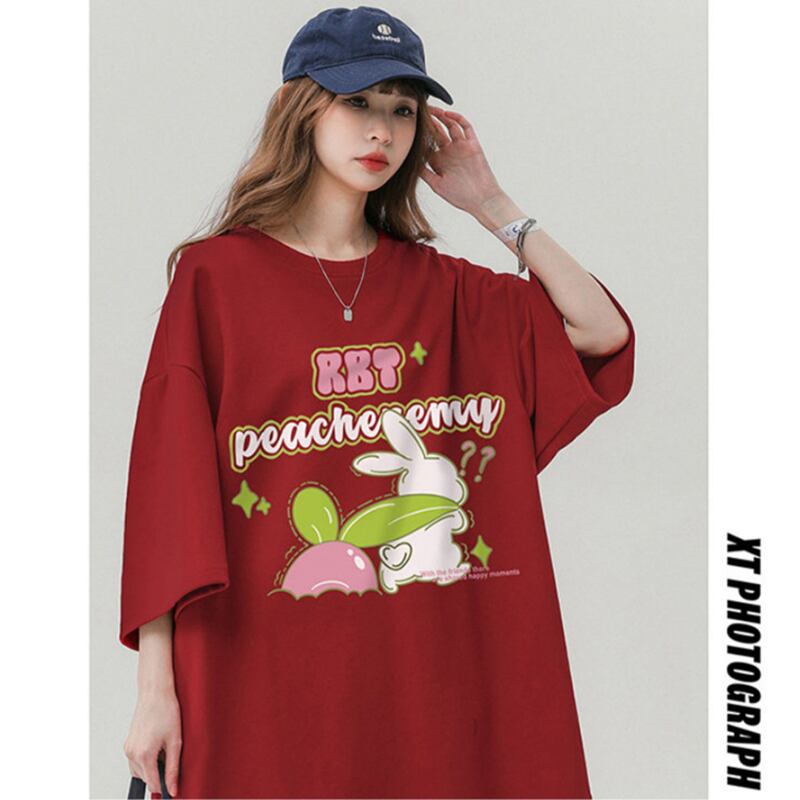 [CHAOMEICHEN Series]★T-shirt★ 4color Tops Short Sleeve T-shirt Spring/Summer ML XL 2XL Unisex Men's Rabbit Rabbit