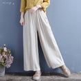 Load image into Gallery viewer, [Qing Series]★China style pants★ 4color White or Blue or Black Bottoms Casual Fringe Gaucho Pants
