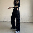 Load image into Gallery viewer, [Miyakoya Series]★Denim Pants★ Trousers Bottoms Black Black Women's Fashion Easy to Match
