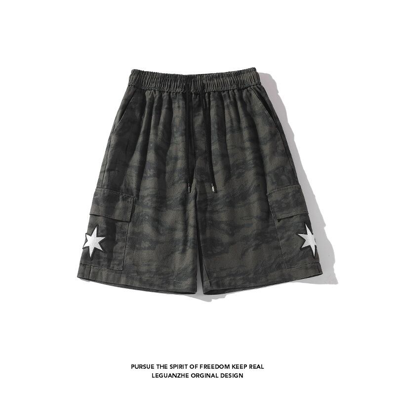 [BIGEMAN Series] ★Shorts★ 2color bottoms, short length pants, unisex, men's, camouflage pattern, large size, fashion