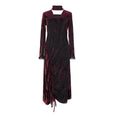 Load image into Gallery viewer, [Daiseiryusu Series] ★China style dress★ Long length velvet wine red red original retro
