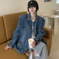 Load image into Gallery viewer, [KEKELI Series]★Denim Jacket★ Outerwear Spring Clothes Retro Loose Easy to Match Blue Blue
