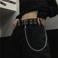 Load image into Gallery viewer, [Demon King Series] ★ Belt + Chain ★ 2-piece set Easy to match Accessory Black Black Retro Great Demon King
