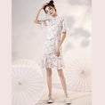 Load image into Gallery viewer, [YUEQIAO Series]★Cheongsam dress★Short length mermaid line Chinese style dress Chiffon Light pink
