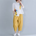 Gallery viewerに画像を読み込む, 【小菲家シリーズ】★セットアップ★ 2点セット シャツ+ズボン 2color M L XL 2XL ホワイト ブラック イエロー
