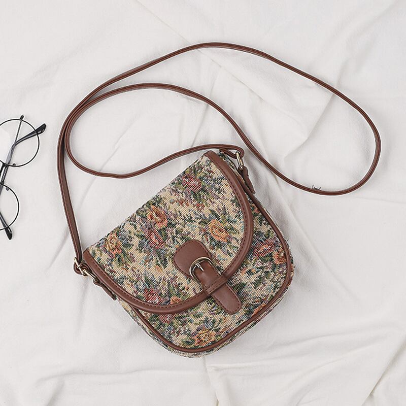 [XIAOSEN Series]★Bag★ 2color Floral Pattern Shoulder Bag Cute Date Commuting Office Lady Office Improves Temperament