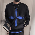 Load image into Gallery viewer, [BAYINGLI series] ★Tops★ Men's sweatshirt casual black black blue design
