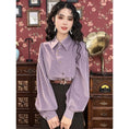 Load image into Gallery viewer, [Misslin Fashion Series]★Shirt★ Tops Elegant Design Cute Purple Purple S M L XL
