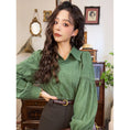 Load image into Gallery viewer, [Misslin Fashion Series]★Shirt★ Tops Elegant Design Cute Green Easy to match
