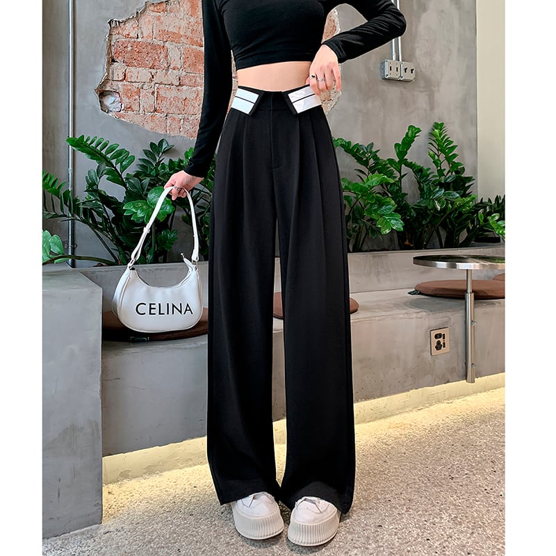 [YIREN Series]★Casual Pants★ 2color Bottoms Trousers Gaucho Pants Women's Gray Black