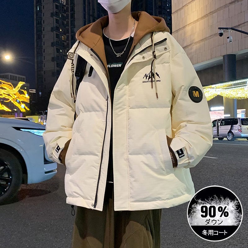 [ZBH Series]★Down Coat★ 5color 90% Down Casual Winter Coat Warm Thick Unisex Men's Large Size