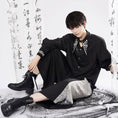 Load image into Gallery viewer, [Kyodo Series]★China style pants★Bottoms Embroidery Unisex Black Easy to match Switchable
