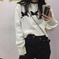 Load image into Gallery viewer, [Demon King Series]★Sweater★ Knit Tops Loose Casual Unisex Men's Couple Clothes White Blue
